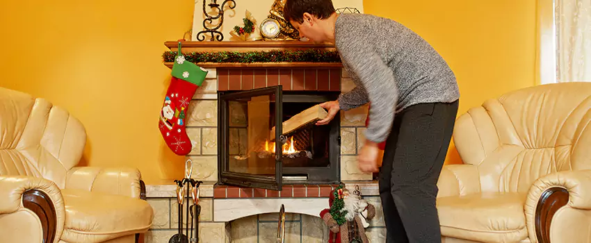 Rusted Metal Fireplace Restoration in Bettendorf, Iowa